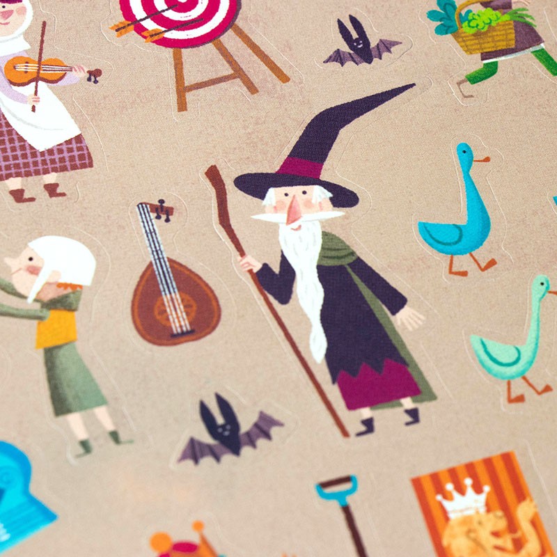 <p>100 medieval stickers</p>